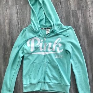 Pink Victoria’s Secret Zip up Hoodie. Size XS